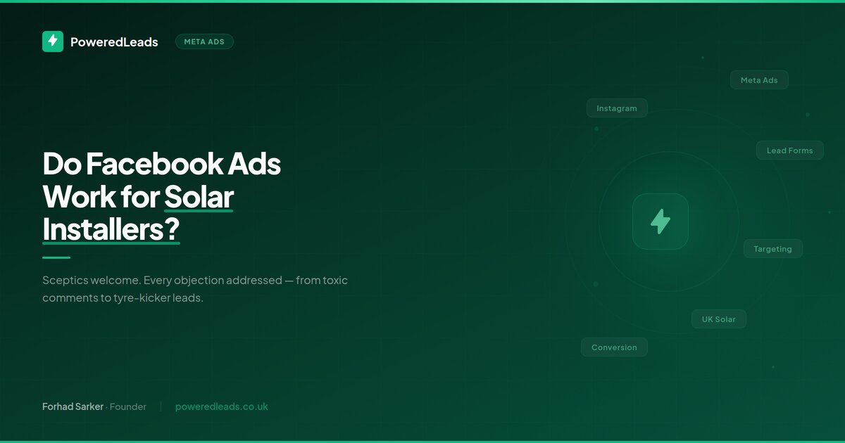 Do Facebook Ads Work for Solar Installers? (2026)